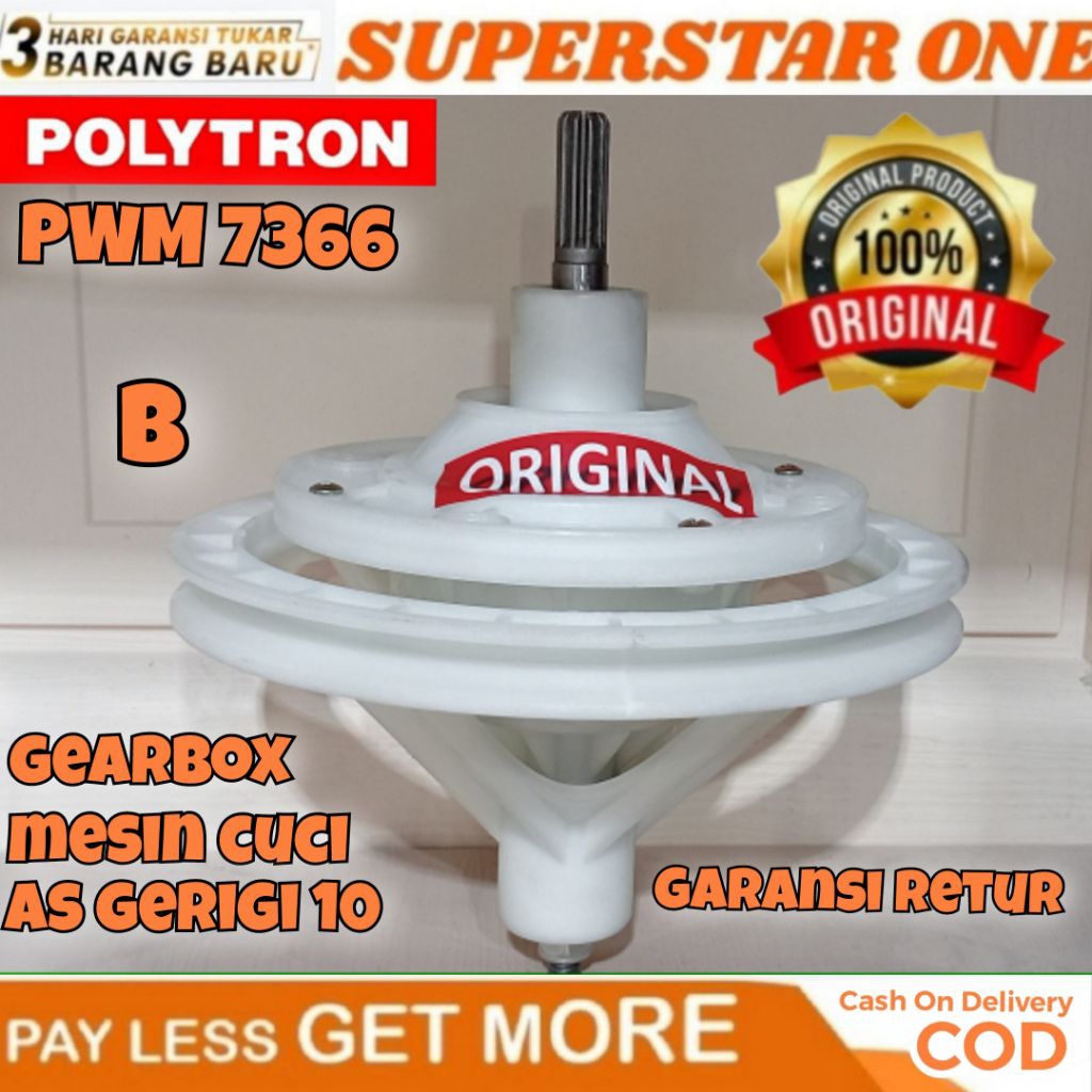GEAR BOX mesin cuci POLYTRON PWM 7366 mesin cuci PWM 7366