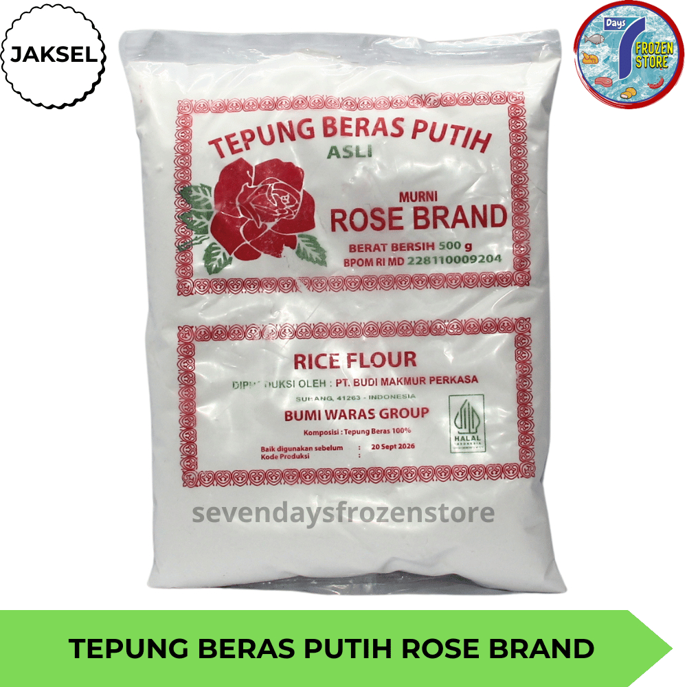 

Rose Brand Tepung Beras Putih Asli Berat 500 Gr