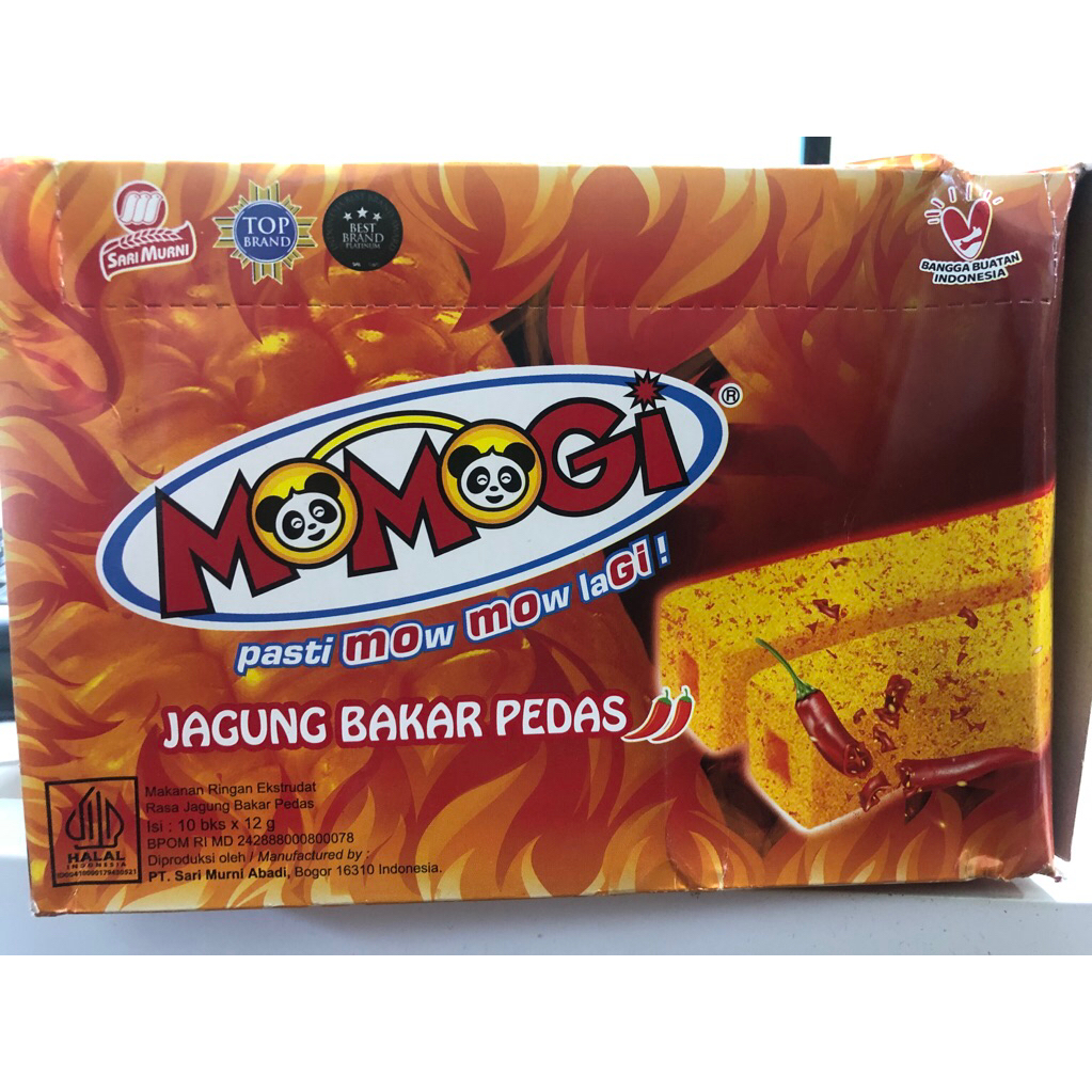 

Momogi Jagung bakar Pedas 12g x 10 pcs 1Box