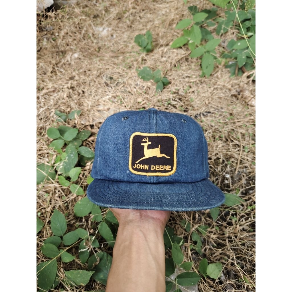 snapback vintage denim hat john deere topi johndeere