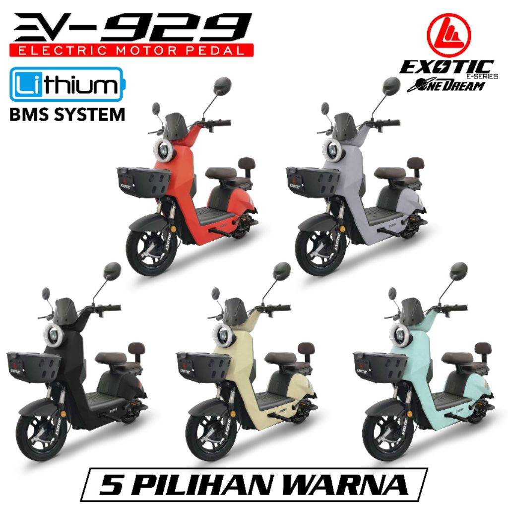 SEPEDA LISTRIK ELECTRIC BIKE EXOTIC EV-928 / X-660 / X-630 / EV922 / ZECKROM 300 PACIFIC 500WATT / X