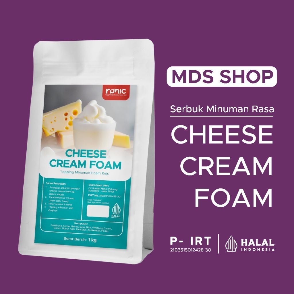 

Topping Minuman Bubble Powder Drink CHEESE CREAM Runic 1kg