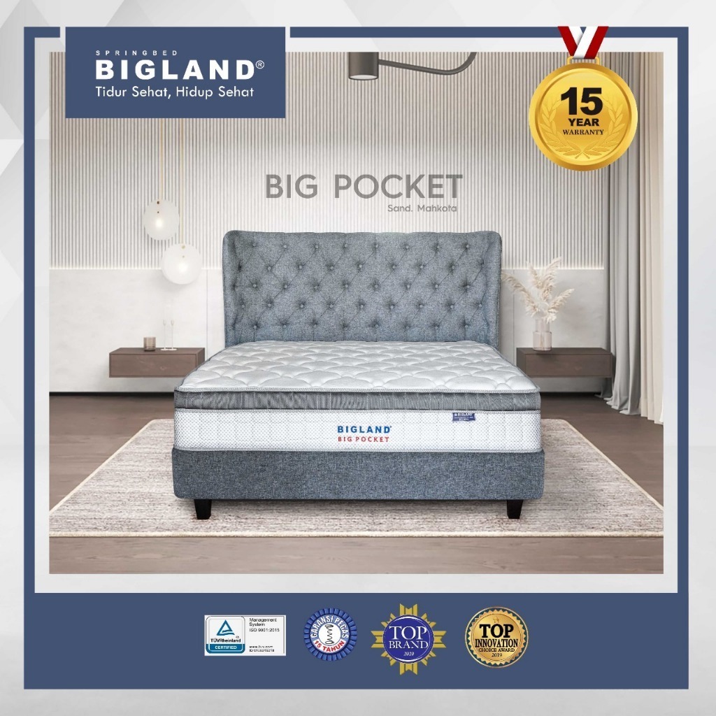 Kasur/Springbed/Matras/Ranjang/Springbed Modern/Set Springbed/Springbed Mewah/Bigland Type BIG POCKE