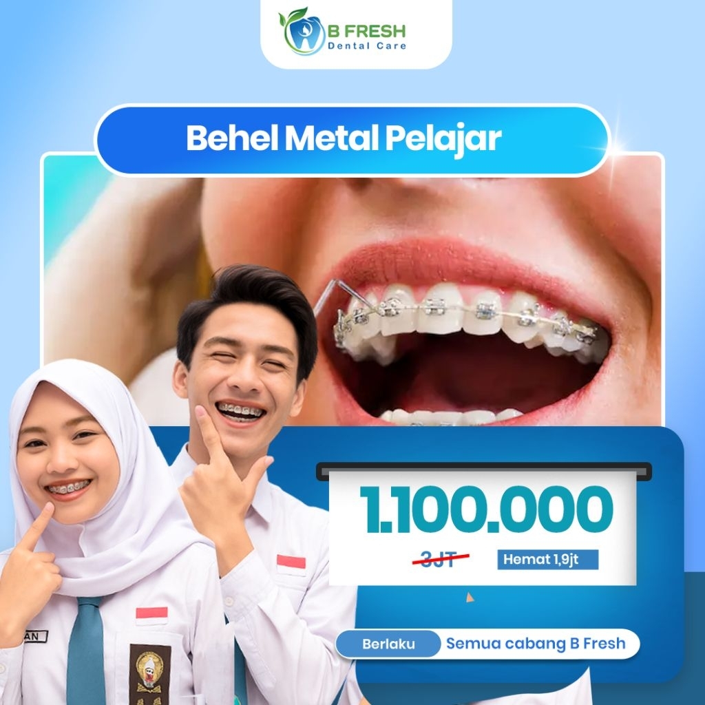 Voucher Disc Behel Gigi Metal Pelajar 1 Rahang