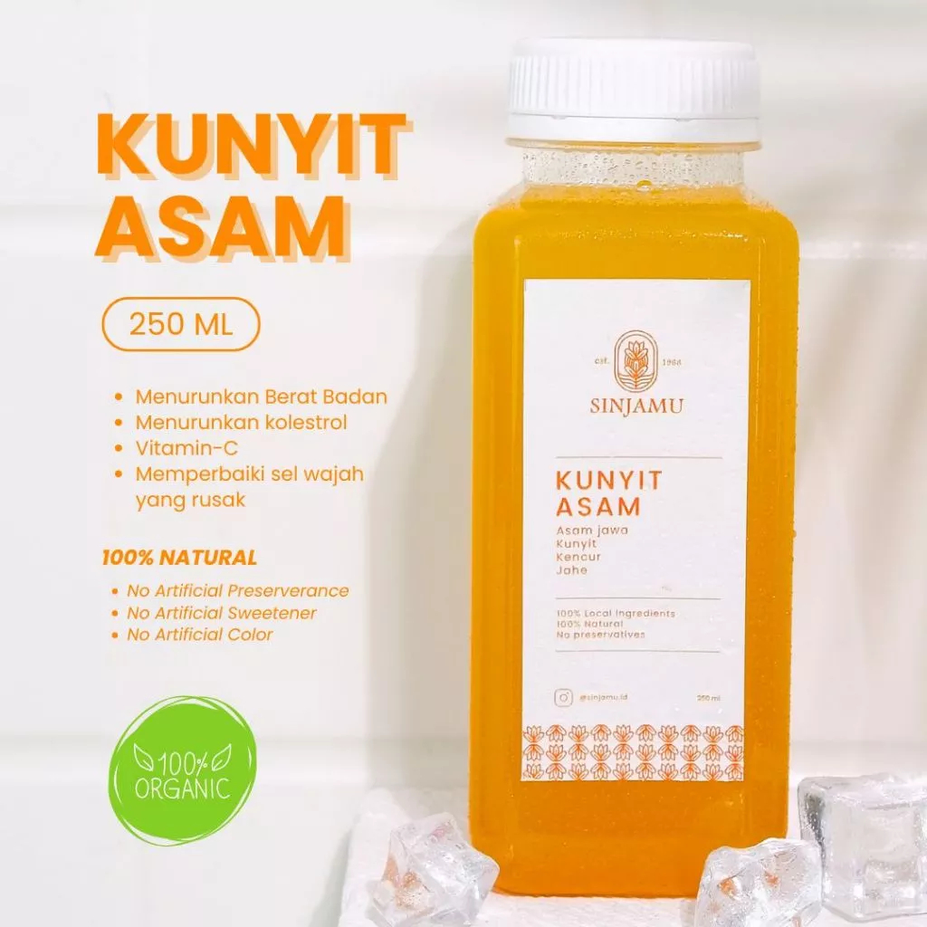

Kunyit Asam Sinjamu - Jamu - Minuman Herbal Tradisional 250ML