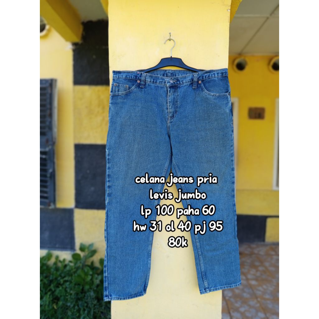celana jeans pria jumbo preloved/pl by RH