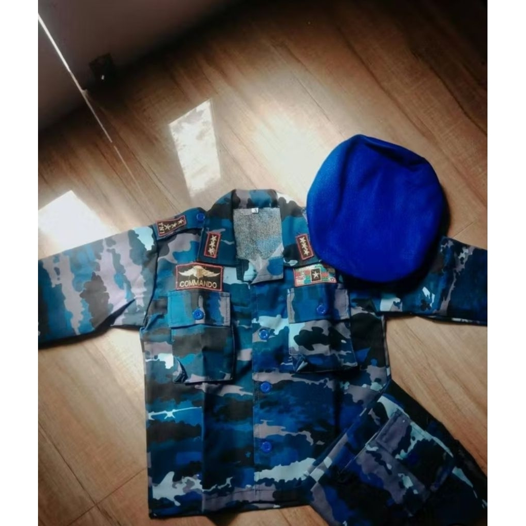 seragam profesi LORENG TNI AL Anak / Baju LORENG AURI Anak / baju loreng tni al anak