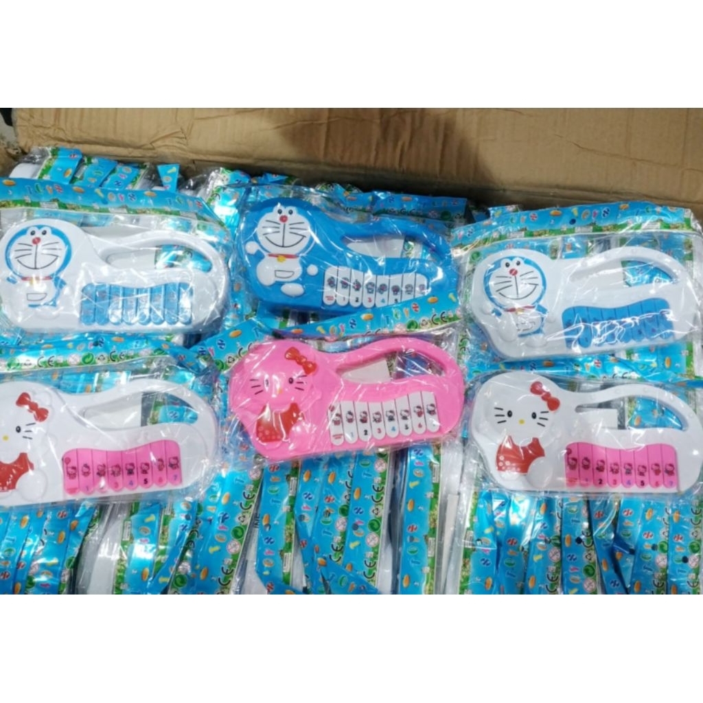 (PIANO KECIL) MAINAN PIANO HELLO KITTY / DORAEMON KECIL