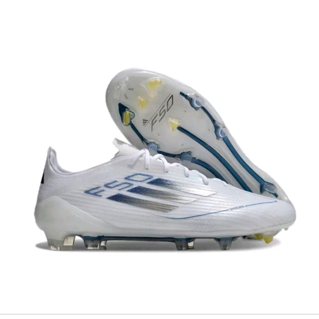 Sepatu Bola Adizero F50 White Blue