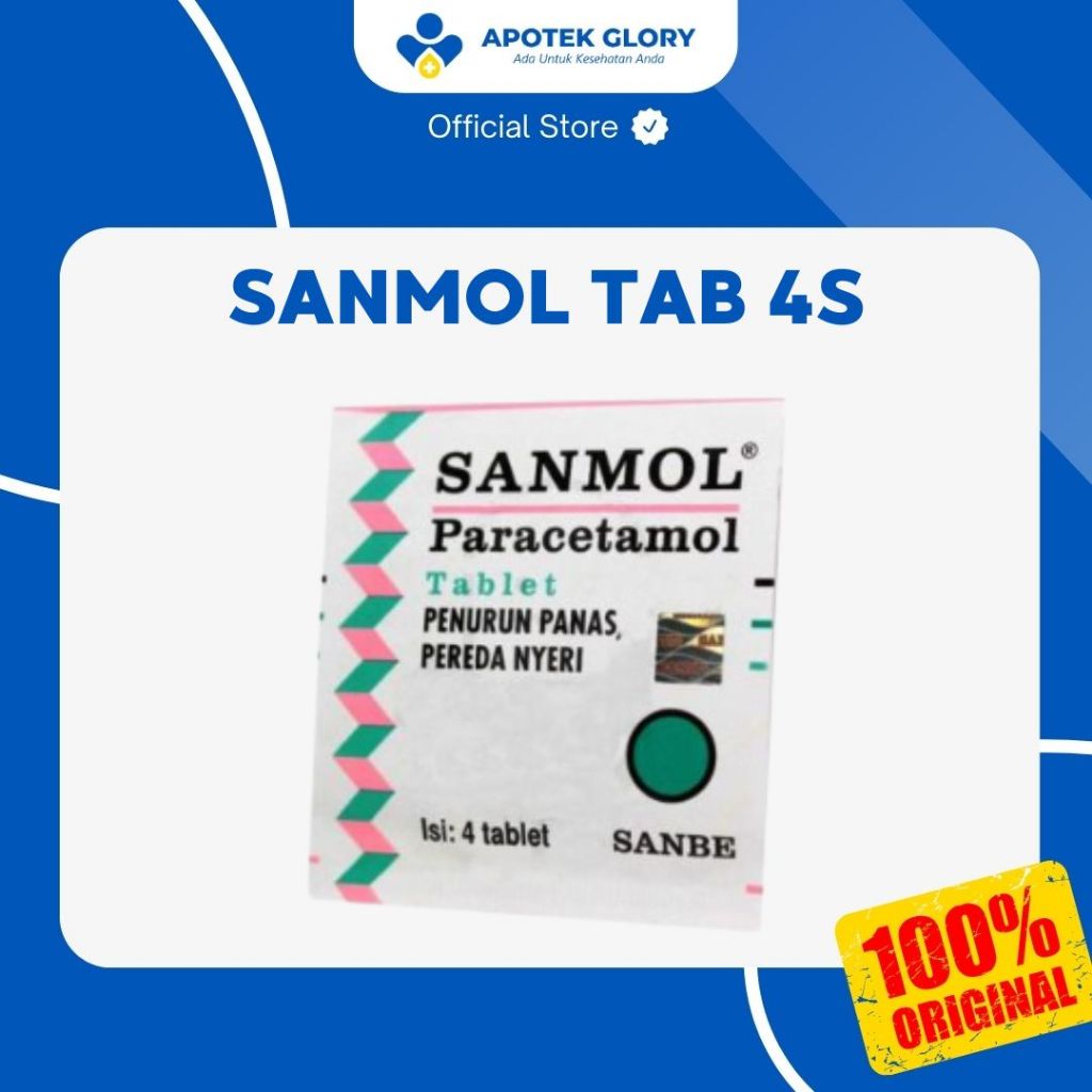 SANMOL 500 mg Paracetamol Tablet - Obat Demam