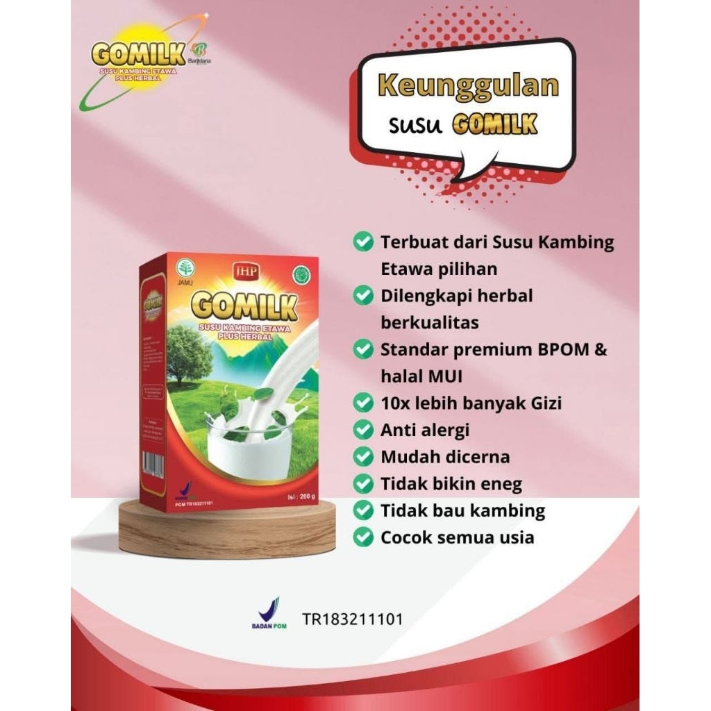 

SUSU KAMBING etawa GOMILK 200gr