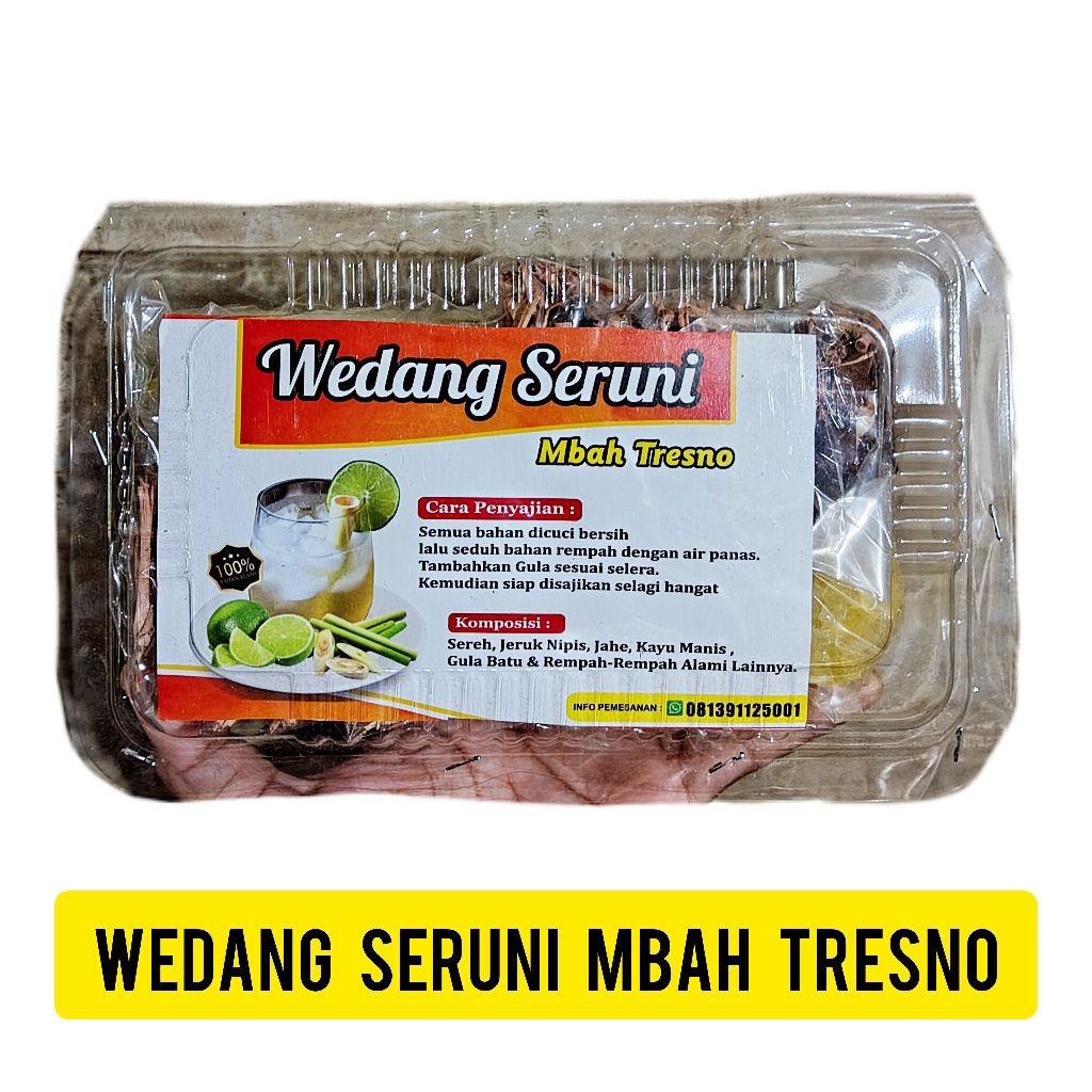 

wedang spesial seruni - seruni Mbah tresno isi 10 - wedang rempah seruni - minuman herbal alami - membantu menjaga kesehatan tubuh - menangkal radikal bebas - minuman kaya vitamin c - sebagai anti inflamasi