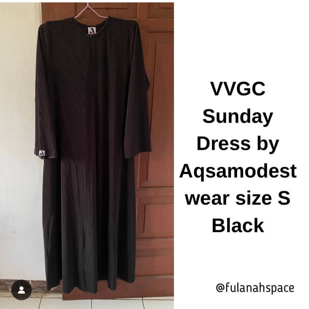 PL Gamis Black Sunday Dress Aqsamodestwear