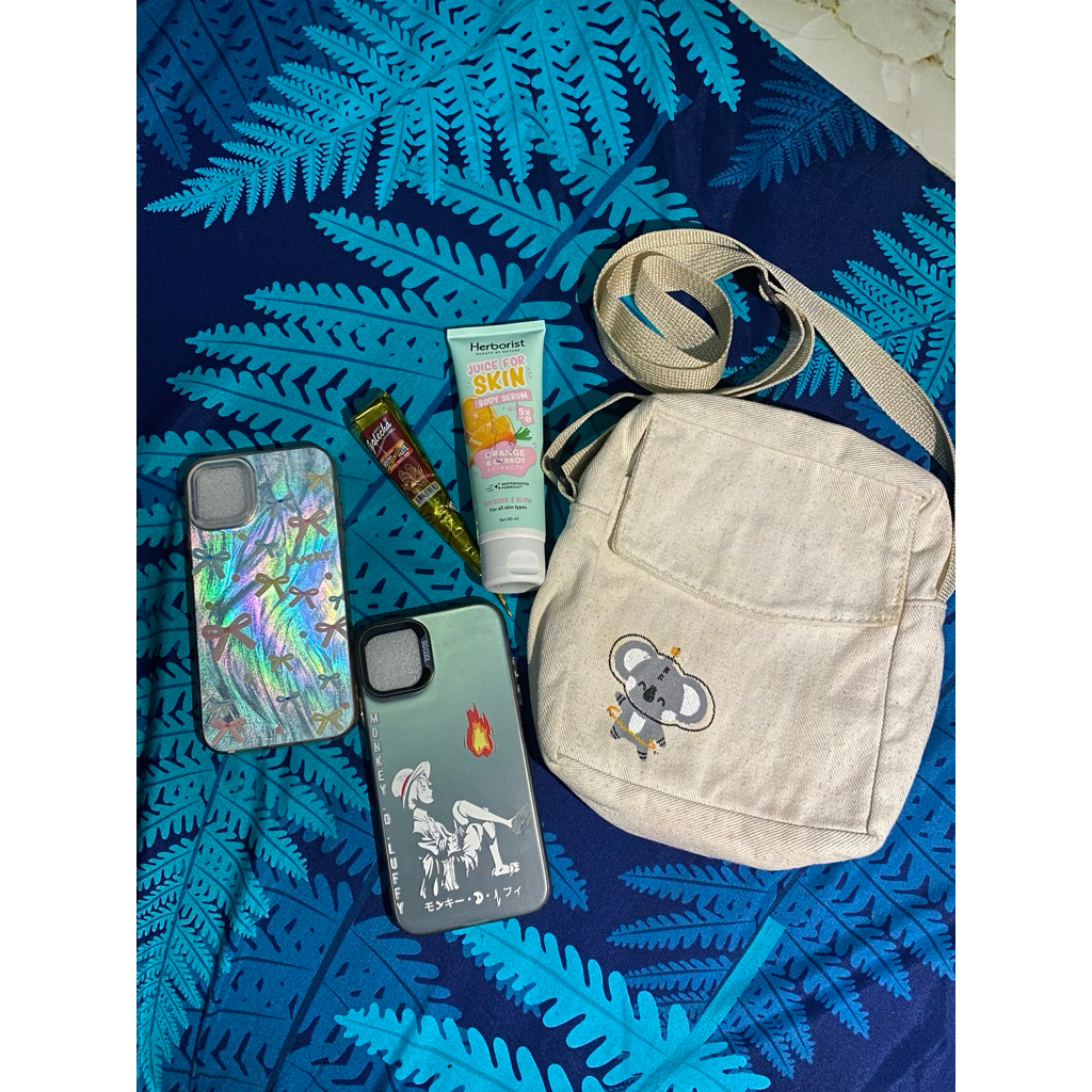 PRELOVED Tas Selempang, Case ip 11, Body serum ,Hena Preloved tas