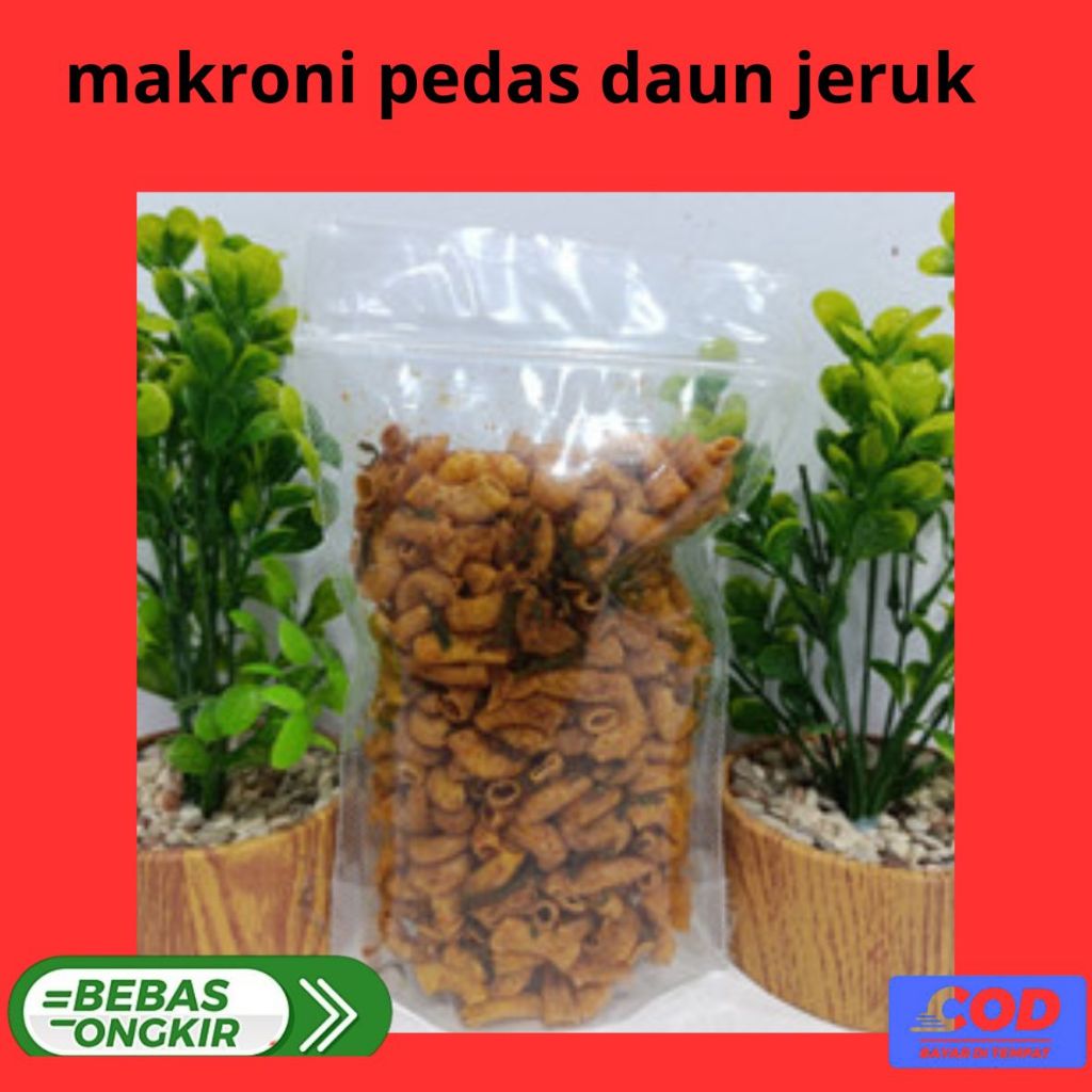 

MAKARONI Pedas Aroma Daun Jeruk mang PEDO Gurih Renyah Asli Khas Tasikmalaya 500gr/Cemilan / makanan