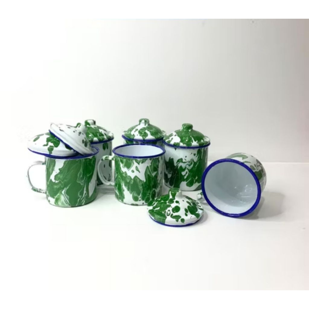 Mug enamel Blirik jadul/ Mug jadul Blirik/ Cangkir jadul kaleng Blirik