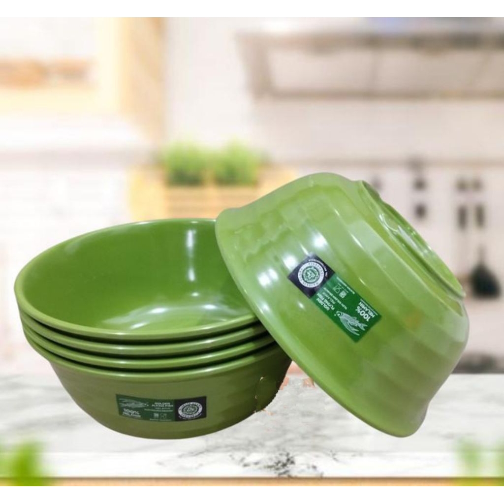 Mangkok Melamin ulir Golden Dragon 6 inch dan 7 inch/ Mangkok makan melamin ulir Golden Dragon