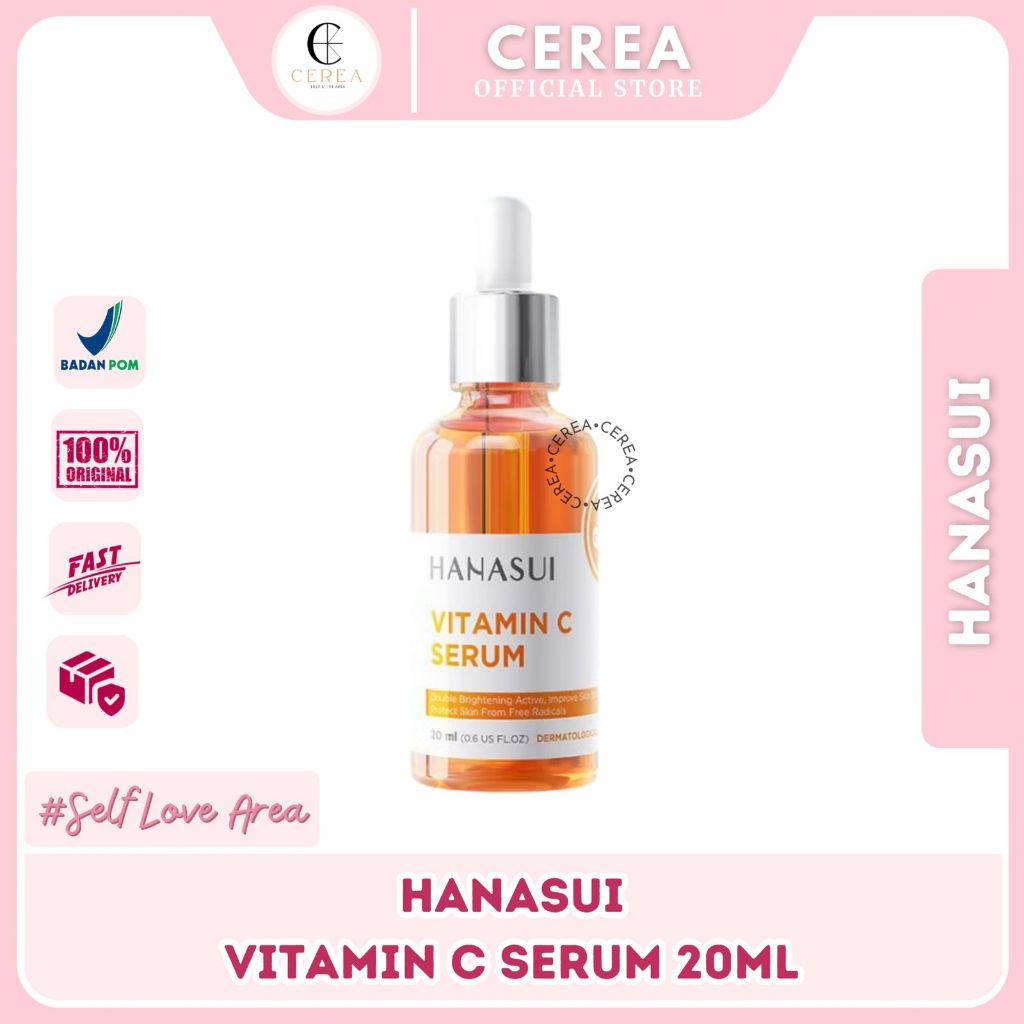 Hanasui Serum Vitamin C Brightening - Mencerahkan Wajah & Pudarkan Bintik Flek Hitam