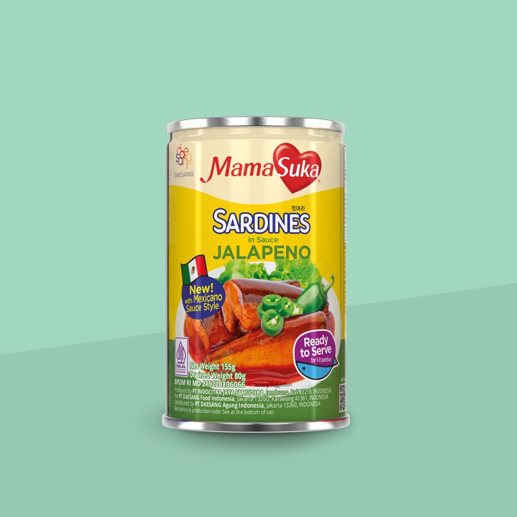 

Mamasuka Sarden 115gr | Tomat| Jalapeno | gochujang