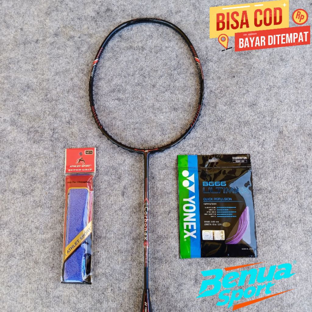 Raket badminton murah carbonex 25,30 dan 35 sp 30lbs siap pakai bonus tas dan handgrip bisa riqwes t