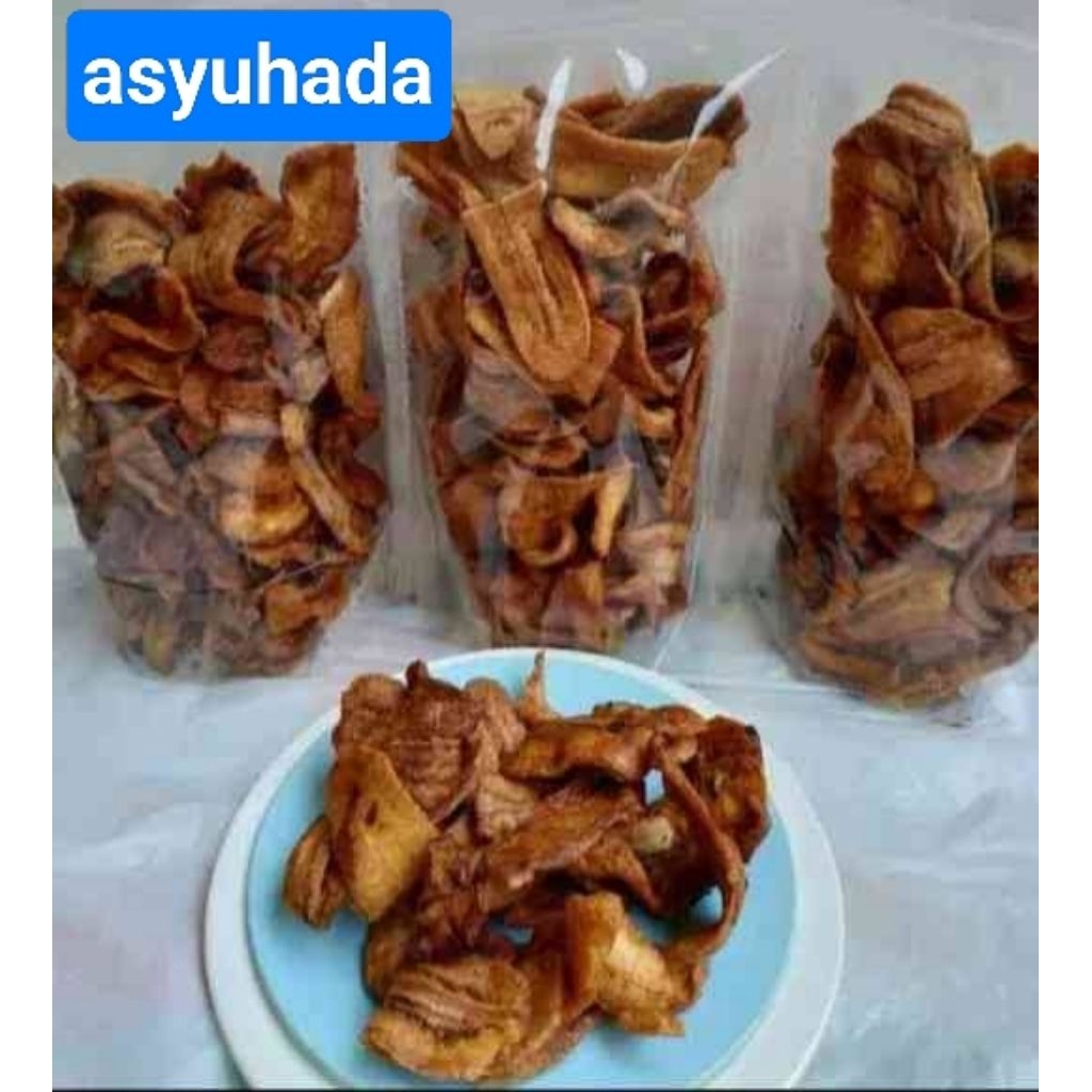 

Kripik Sale Pisang Kering 500 gram keripik pisang sale khas kebumen rasa Manis Renyah Kriuk Cemilan Snack asli kebumen