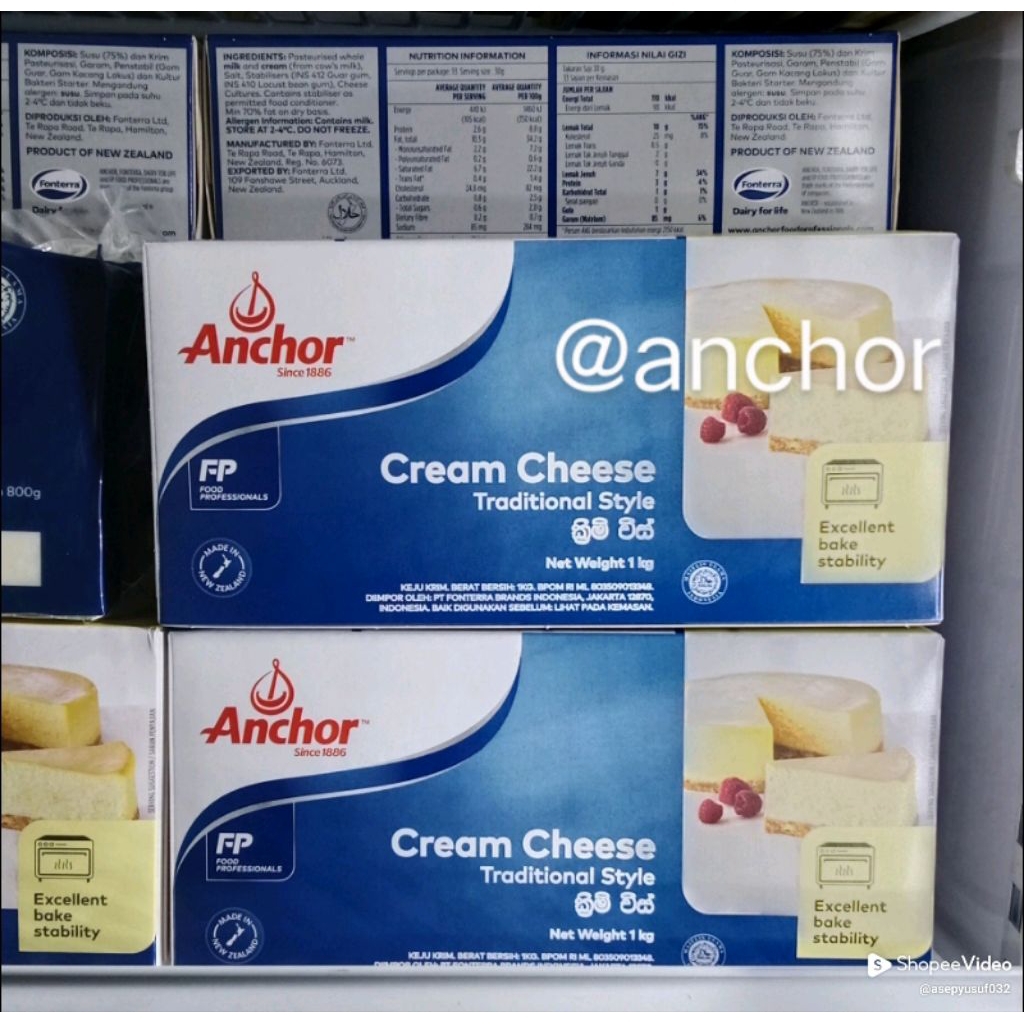 

Anchor Cream Cheese 1 kg / keju Cream Cheese Anchor