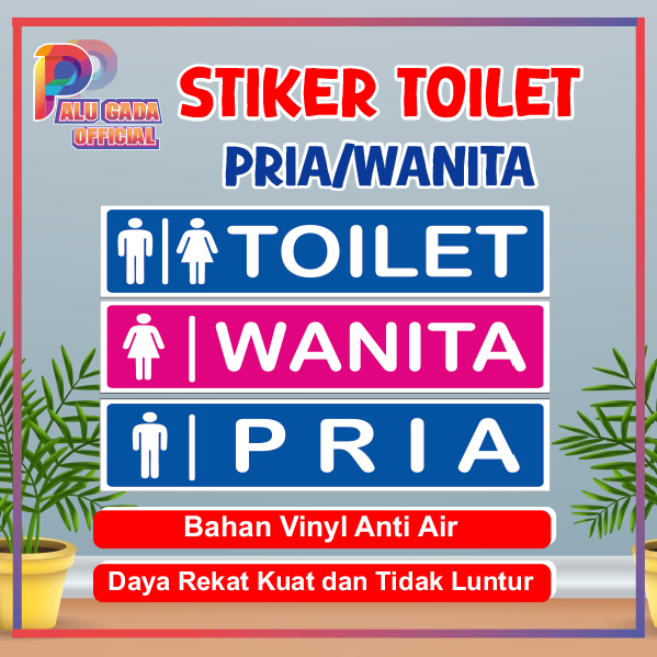 Sticker toilet stiker toilet pria wanita