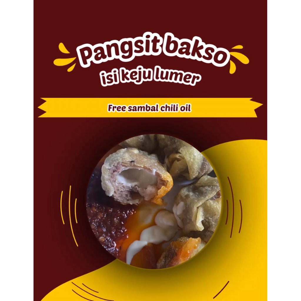 

PANGSIT BAKSO ISI KEJU LUMER free chili oil
