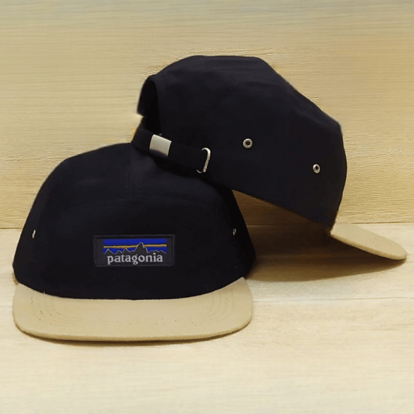 Topi 5 Panel Snapback Distro Pria Wanita Hip Hop Hitam Krem