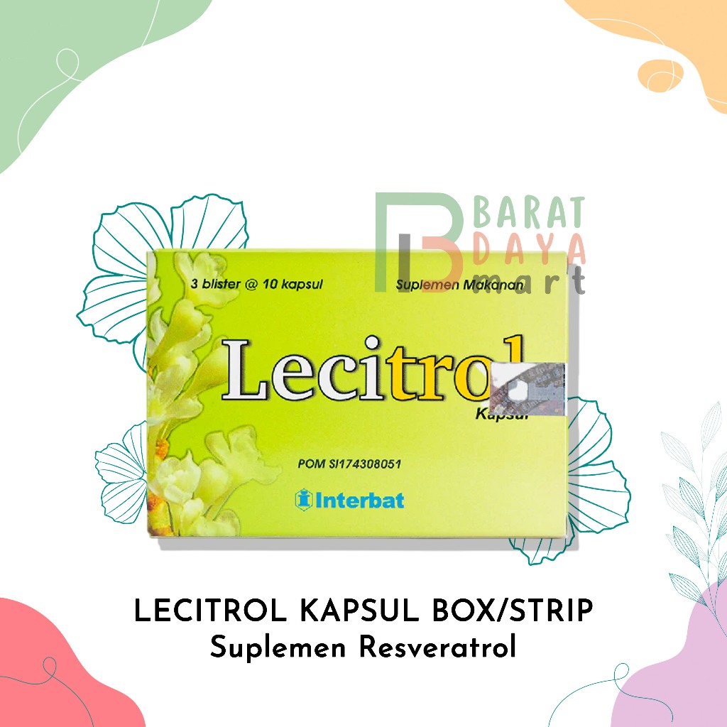 Lecitrol Kapsul Box BPOM Original Interbat - Suplemen dengan Kandungan Resveratrol