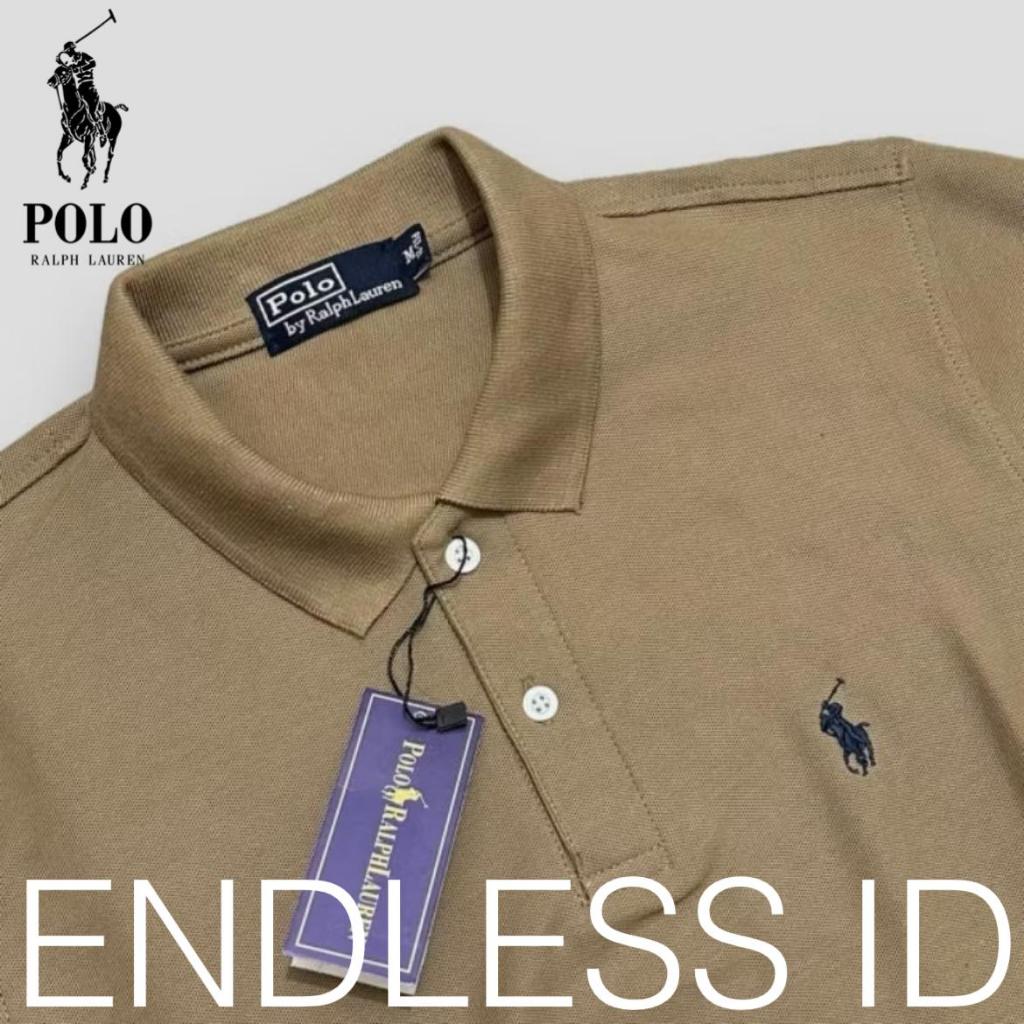 Kaos Polo Shirt New RALPH LAUREN Premium Quality Polo Shirt Mocca Lengan Pendek