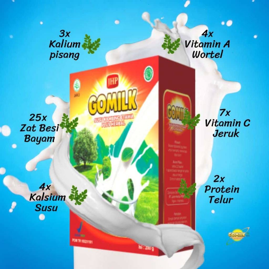 

GOMILK Susu kambing etawa+herbal 200 gram
