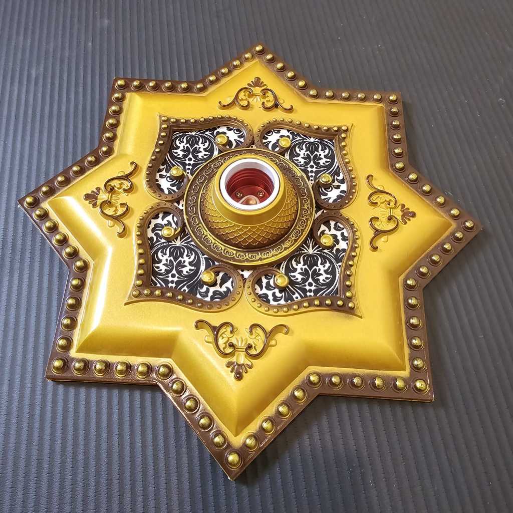 Fitting Hias Ornament Plafon 30cm Plastik PVC - Fitting Lampu / Ornamen Lampu Plafon PVC/fitting