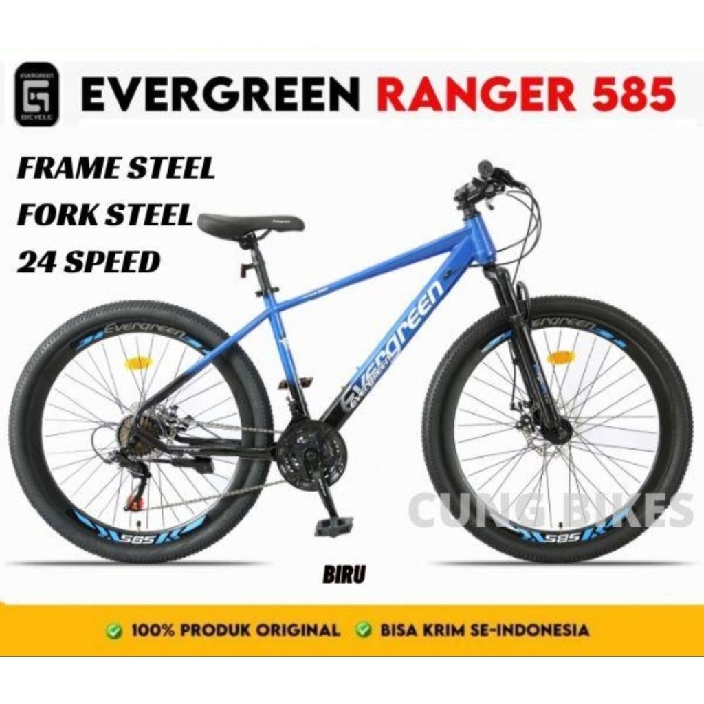 Sepeda Gunung/MTB EVERGREEN RANGER 585 Velg Tinggi 27'5Inch