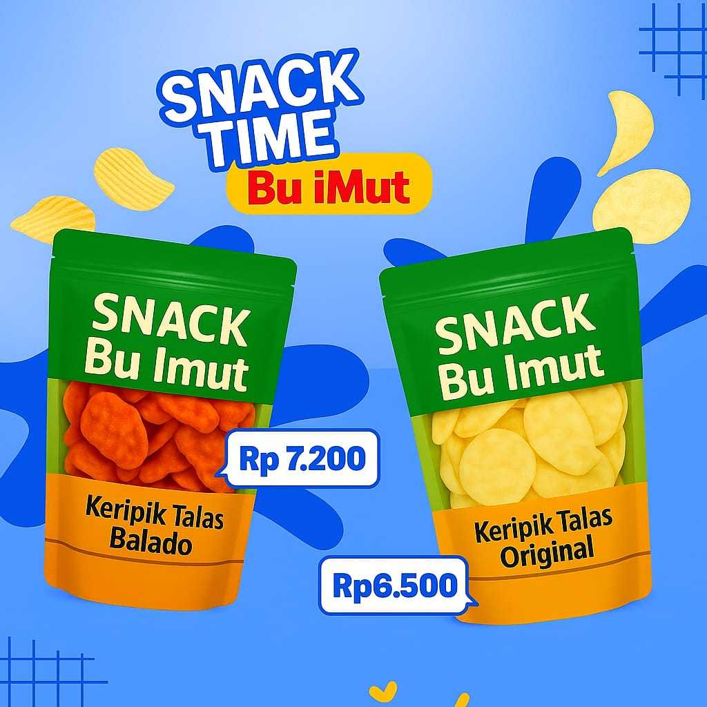

Kripik talas/bentol/kimpul Bu iMut rasa original jagung balado 100gr