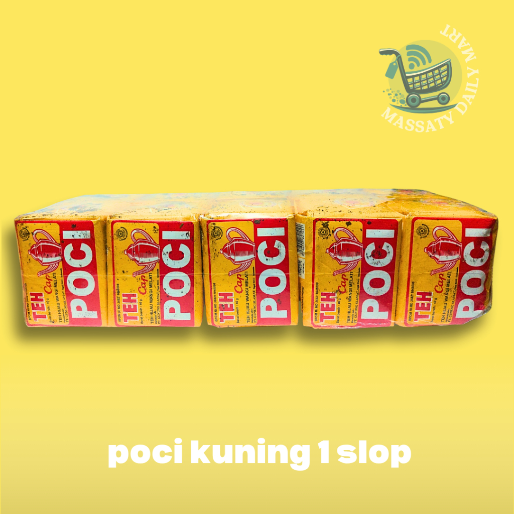 

TEH CAP POCI KUNING 1 SLOP = 10 PCS 40GRAM / Teh Poci Kuning (TANPA MINIMAL ORDER)