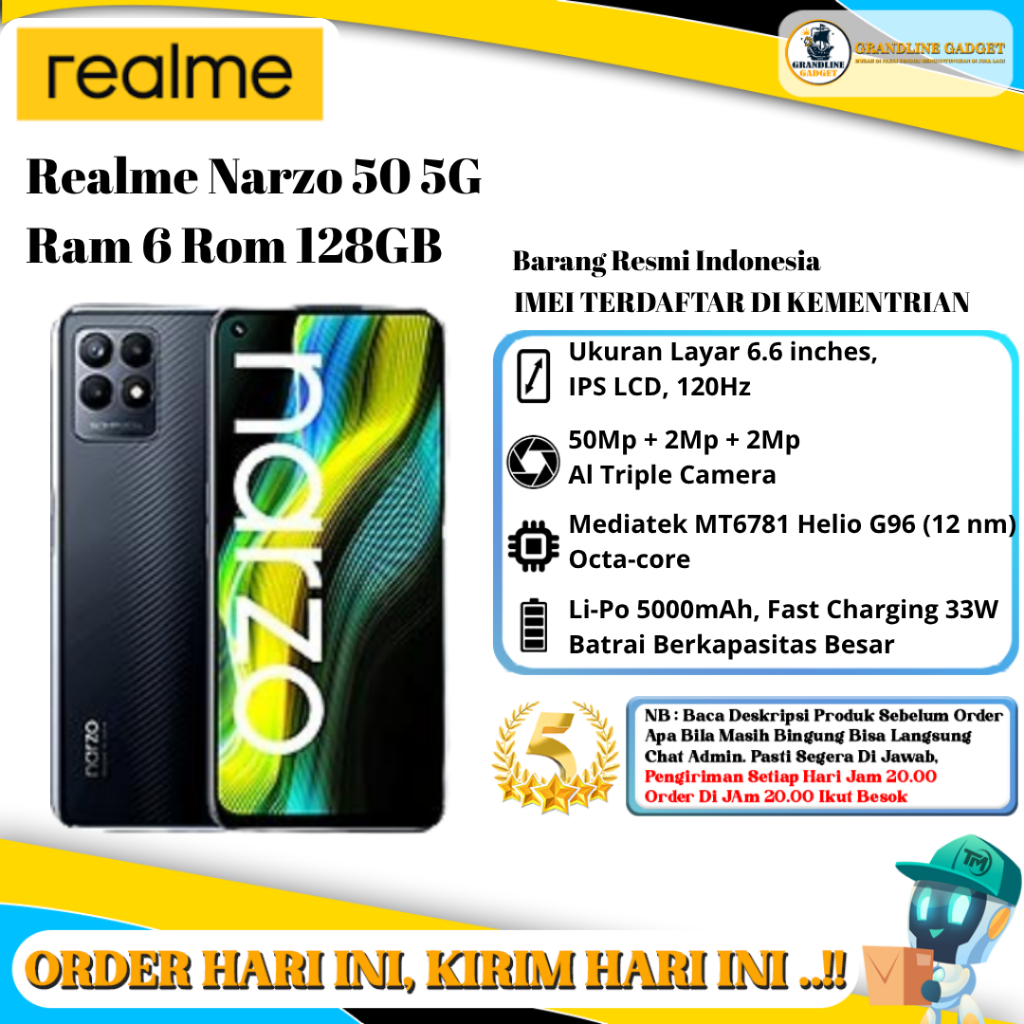 Realme Narzo 50 5G Ram 6 Rom 128GB