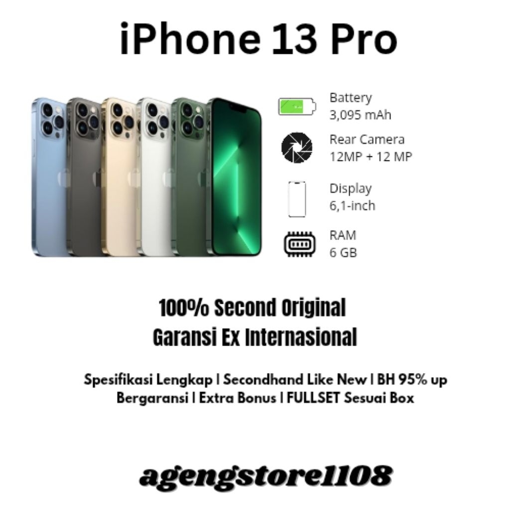 IPHONE 13 PRO SECOND ORIGINAL EX INTER
