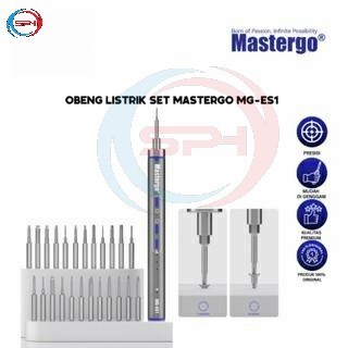 MASTERGO OBENG LISTRIK SET MG-ES1 - OBENG LISTRIK SET MASTERGO MG-ES1 ORIGINAL - OBENG SET LENGKAP M