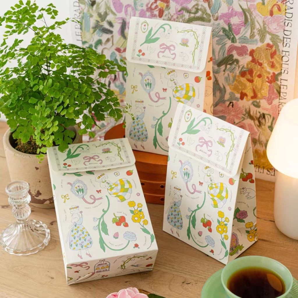 

Paper Bag Lucu Motif Bunga – Tas Kertas Estetik untuk Gift, Hampers, dan Kue