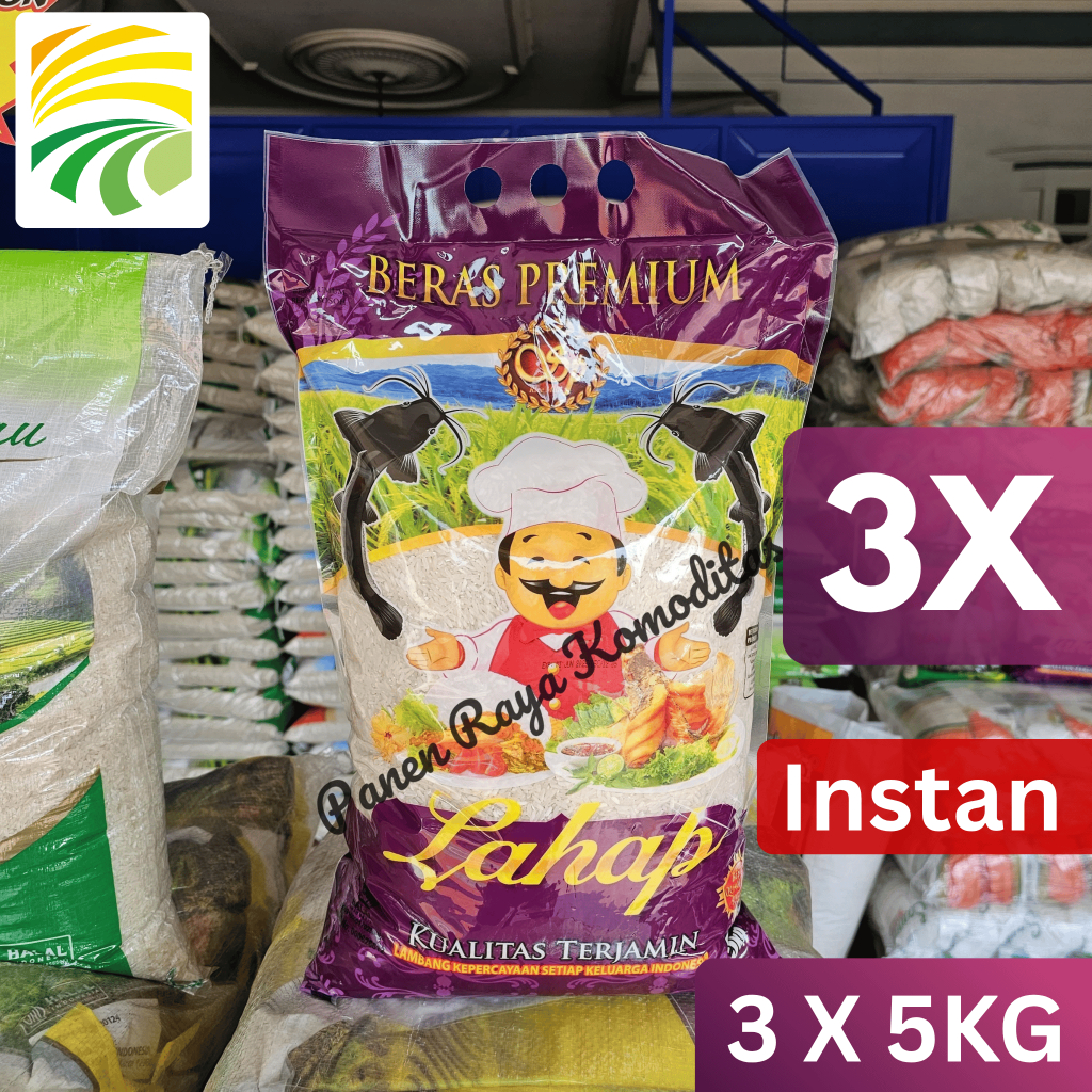 

Beras Lahap Lele 5kg x 3pcs (15Kg)