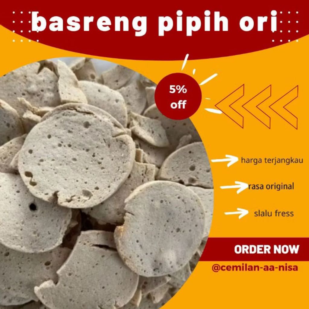 

Basreng pipih cikruh pedas ori