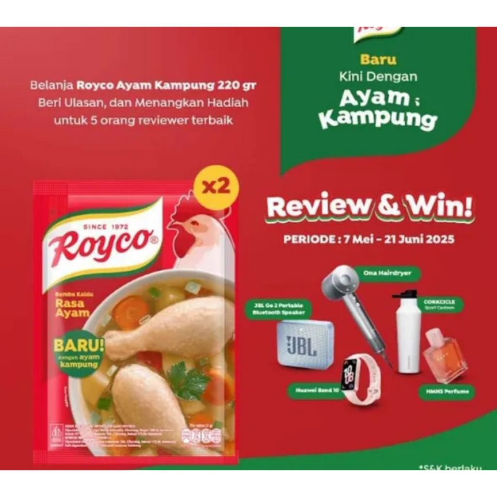 

BUMBU PENYEDAP KEMASAN HEMAT 220GR ED JULI 2026