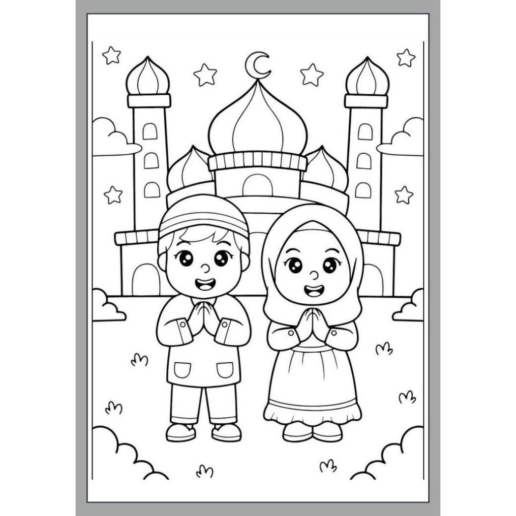

Kertas Mewarnai tema Muslim / Masjid || Kertas Gambar A4