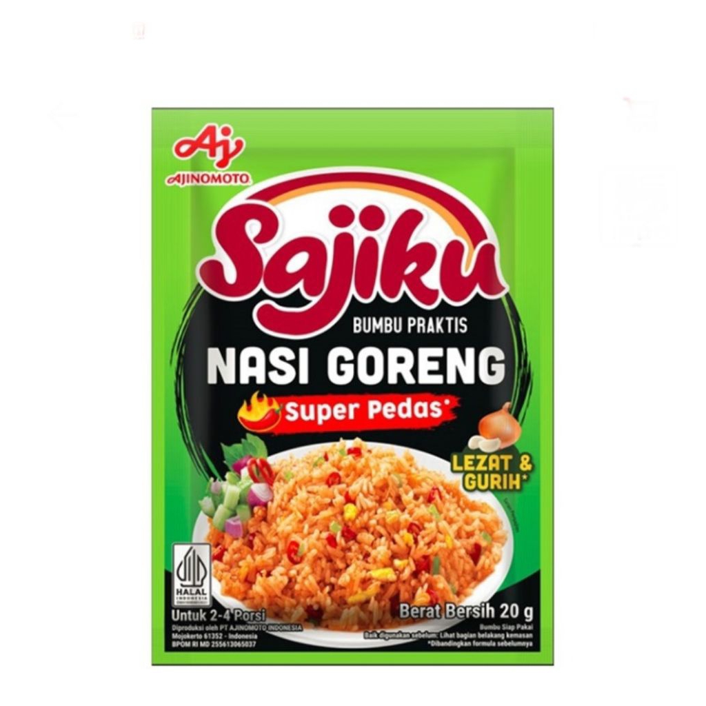 

Ajinomoto bumbu nasi goreng sajiku pedas 20 gr