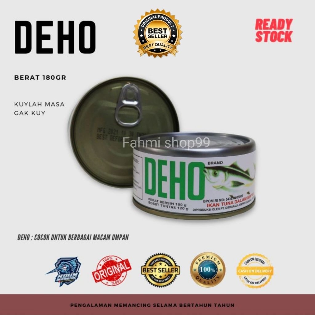 

DEHO TUNA UKURAN BESAR CHUNK IN OIL / TUNA DALAM MINYAK 180g COCOK UNTUK CAMPURAN UMPAN