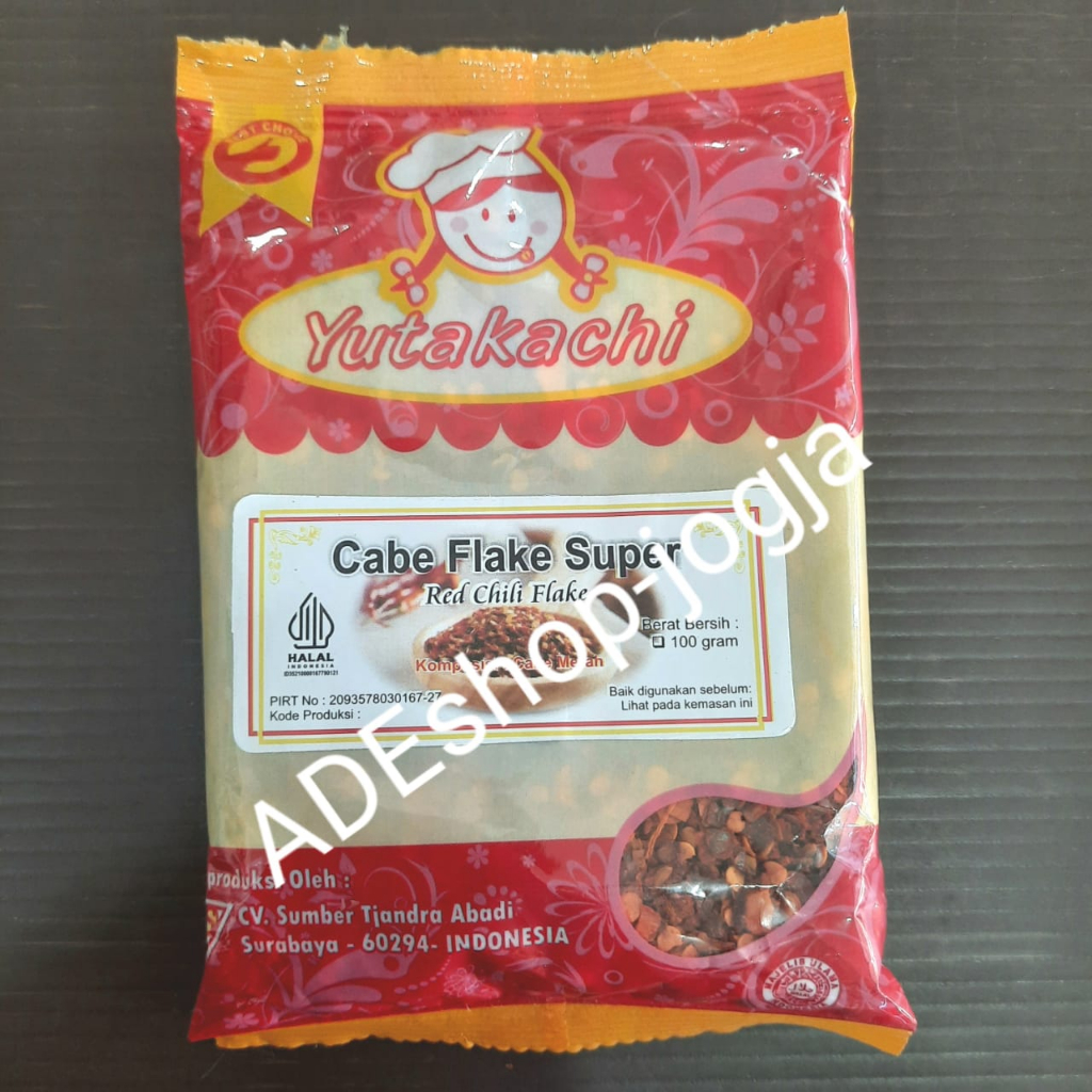 

Cabe Flake Super Yutakachi 100 gr chili chilli kering kasar serpihan red hot