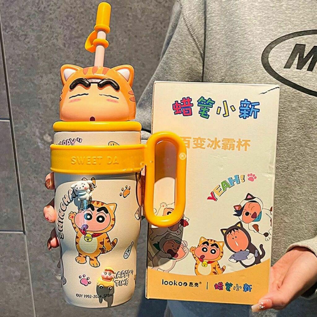 [ KN ] READY Botol Minum SINCHAN Tumbler Stainless Steel 800ml Tahan Panas Dingin