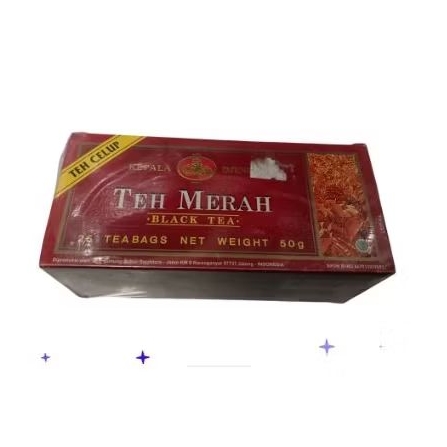 

Teh celup teh merah black tea kepala djenggot 25 teabags net weight 50g