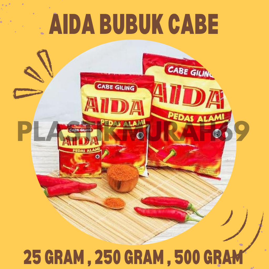 

Aida Bubuk Cabe Giling Asli Kemasan Pack dan Sachet 250 Gram dan 500 Gram | Bubuk Cabe Asli